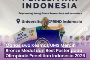 Read more about the article Public Health UMS Student Wins Bronze Medal and Best Poster Award at the 2026 Indonesian Research Olympiad