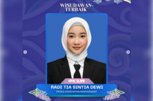 Read more about the article Radi Tia Sintia Dewi, S.KM., Raih Predikat Lulusan Terbaik FIK UMS dengan IPK 3,99